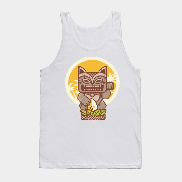 Tiki Kitty Tank Top by ppmid